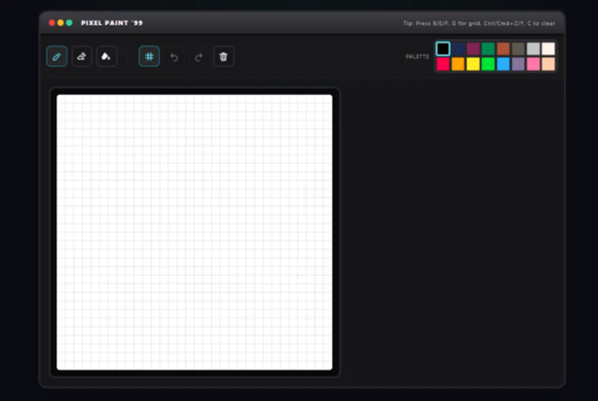 In the prompt, the model was asked to create a single-page drawing application with a canvas, tools, a palette, and a grid. Source: OpenAI