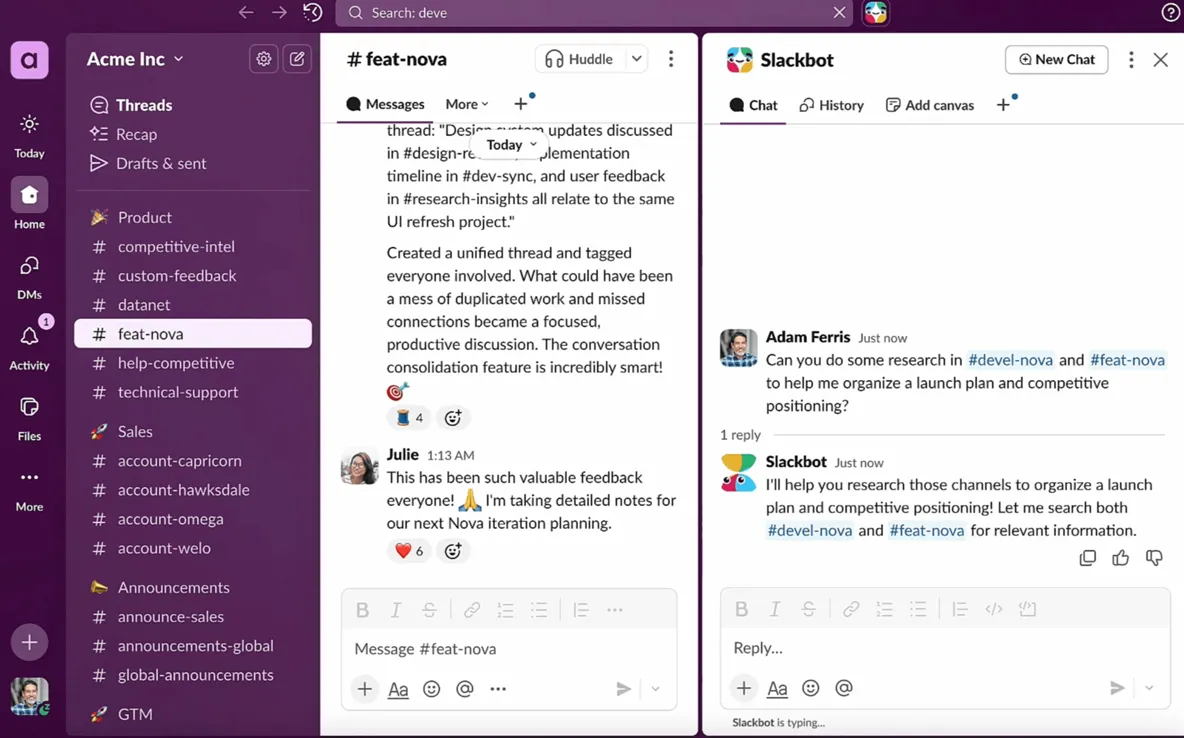Screenshot: Slack
