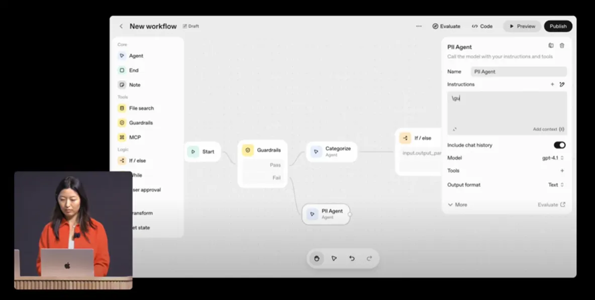 The new Agent Builder interface.